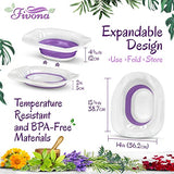 Fivona Yoni Steam Kit 2-in-1 Seat with V Steaming Herbs Purple Night Recipe for Detox, Cleansing, PH Balance and Odor Control