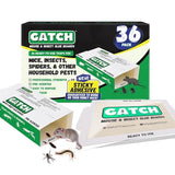 GATCH Mouse & Insect Glue Boards, 72pk Sticky Mouse Traps Indoor for Home, Pre-Baited Glue Traps for Mice Rodent Rat Bugs Cockroach, Non-Toxic Adhesive Roach Traps Indoor, House Pet Safe Pest Control