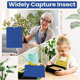 100 Pcs Double Sided Sticky Traps for Flying Plant Insect Like White Flies Aphids 6 x 8 Inch Sticky Gnat Traps Killer Fruit Fly Traps for Indoor Outdoor Including Twist Ties, Blue