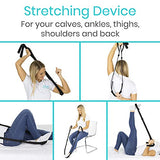 Vive Multi Purpose Leg Lifter Strap - Proflex Leg Lift Strap - Leg Lifter Assist with Nylon Webbing for Recovery, Stretching - Loop with Hand Grips - Lift Foot, Calf for Elderly, Handicapped, Car, Bed