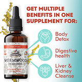 Wormwood Organic Tincture - Natural Intestinal Cleanse and Digestive Cleanse Supplement - Wormwood Herb Extract for Detox - Made in USA - 2 Fl Oz (Wormwood - 2 Fl Oz)