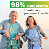 Fisetin 1200mg Liposomal Fisetin Supplements 98% Pure Fisetin Polyphenols Antioxidants Immunity Health Aging Cognitive Support Non-GMO 120 Capsules