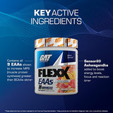 GAT SPORT Flexx EAAs + Hydration, Advanced Essential Amino Acids, 30 Servings (Strawberry Mango)