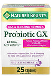 Nature's Bounty Probiotic, for Occasional Gas and Bloating Dietary Formula, Dietary Supplement, Helps with Abdominal Discomfort, Promotes Digestive Health, 25 Capsules