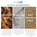 Inulax All-Natural Plant Based Fiber for Digestive Gut Health | Inulin Prebiotic | Psyllium Husk & Oat Fiber Promotes Bowel Health & Regularity | Constipation & Colonoscopy Cleanse | 1 Box Lemonade