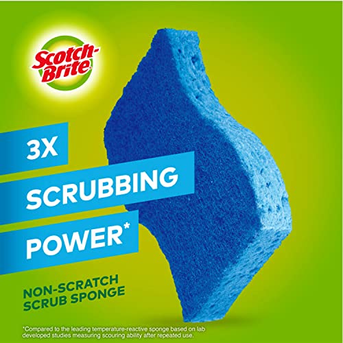 Scotch-Brite Kitchen Cleaning & Dish Washing Starter Kit: Non-Scratch Scrub Sponge (6 Pack) + Non-Scratch Advanced Soap Control Dishwand + Glass and Water Bottle Brush