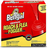 Bengal Concentrated Roach &Flea Fogger - Roach Killer Indoor Infestation Spray - Flea Foggers for Home Indoor - Bug Spray - Pest Control -Available with Premium Quality Centaurus AZ Gloves- 3-2.7oz