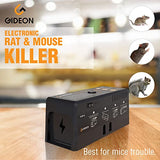 Gideon Rat Trap Electric Mouse & Rat Trap for Homes Indoor & Outdoor Use Pest Control Traps with Humane Shock Chamber & Rechargeable Battery, for Rats, Mice, Chipmunks, Squirrels, Black