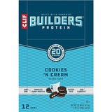 CLIF Builders - Cookies 'n Cream Flavor - Protein Bars - Gluten-Free - Non-GMO - Low Glycemic - 20g Protein - 2.4 oz. (12 Count)