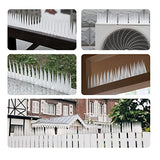 OFFO Bird Spikes Pigeon Outdoor Deterrent Spikes for Cat Keep Birds Raccoon Woodpecker Away Covers 60 Feet(18.3m), Frosted White