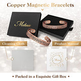 Lymph Drainage Magnetic Copper Bracelet: Magnetic Bracelets for Women Men, Magnetic Lymph Detox Bracelets with 6 Magnets - Jewelry Gift Set for Couples