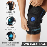 The Coldest Knee Ice Pack Wrap, Hot and Cold Therapy - Reusable Compression Best for Meniscus Tear, Injury Recovery, Bursitis Pain Recovery, Sprains, Swelling and Rheumatoid Arthritis