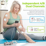 AUVON Dual Channel TENS Unit Muscle Stimulator with 20 Modes, Rechargeable TENS Machine for Back/Neck/Lower Back/Leg/Muscle Pain Relief, with 4pcs 2" and 4pcs 2"x4" Electrode Pads (Black)