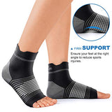 Plantar Fasciitis Sock (6 Pairs) for Men and Women, Compression Foot Sleeves with Arch and Ankle Support, Black, X-Large