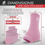 Sleeve Stars Ankle Brace for Women & Men, Achilles & Plantar Fasciitis Relief Compression Sleeve, Foot Brace with Ankle Support Strap, Heel Protector Wrap for Pain, Tendonitis & Sprain (Pair/Baby Pink)