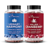 Urinary Tract Supplement Duo, Urinary Harmony + Killer Cranberry, UT Defense blends, D-mannose & Hibiscus + Cranberry, Pine Bark, Propolis & Vitamin D, Clinical Strength Ingredients, 2 X 60 ct