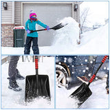 Yardwe 42" Snow Shovel with D-Grip Handle, Collapsible Snow Sand Mud Removal Tool | Detachable Four-Piece Construction Snow Shovel for Garden,Camping, Car and Other Outdoor Activities (Snow Shovel)