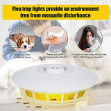 2 Pack Flea Traps for Inside Your Home with 10 Sticky Refill Discs & 4 LED Light Modes Flea Light Trap for Indoor, Harmless & Friendly to Pets & Kids Pest Trapper for Fleas, Flies, Mosquitoes, Moths