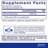 Pure Encapsulations Calcium-D-Glucarate | Supplement to Support Cellular Health in The Liver, Lungs, Breast, and Colon* | 120 Capsules