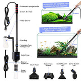 AQQA Aquarium Gravel Cleaner Kit,6 in 1 Electric Fish Tank Vacuum Cleaning Tools Water Changer,Multifunction Wash Sand Filter Water Circulation 110V 60Hz/ 20W 320GPH