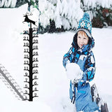 24 Inch Iron Art Snow Gauge Outdoor, Elk Snow Measuring Stick, Snowfall Measuring Gauge, Winter Snow Measurer Snow Ruler inches, Christmas Decorations Outdoor Yard Stake, Snow Measuring Device