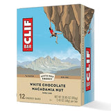 CLIF BAR - White Chocolate Macadamia Nut Flavor - Made with Organic Oats - Non-GMO - Plant Based - Energy Bars - 2.4 oz. (12 Pack)