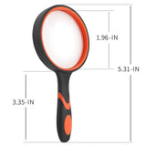 SHENGQIDZ 8 Pack 8X Handheld Magnifying Glass Reading Magnifier for Seniors and Kids, 50mm Magnifying Glass Lens with Non-Slip Rubber Handle for Reading Hobbies and Science