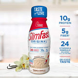 SlimFast Meal Replacement Shake, Original French Vanilla, 10g of Ready to Drink Protein for Weight Loss, 11 Fl. Oz Bottle, 8 Count