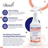 Mite Killer Spray by Mite-B-Gone Treatment — Kills Human Mites, Dust, Spider, Rat, Carpet & Bird Mites in Homes, Furniture, Bedding, Auto & On Animals | Non-Toxic | Kid & Pet Safe | 32oz Spray