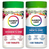 Rainbow Light Once Daily Multi-Vitamin Bundle Pack - Men's One and Women's One, 150 Count (Pack of 2)