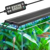 hygger Auto On Off LED Aquarium Light, Full Spectrum Fish Tank Light with LCD Monitor, 24/7 Lighting Cycle, 7 Colors, Adjustable Timer, IP68 Waterproof, 3 Modes for 36"-42" Freshwater Planted Tank