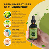 Go Nutrients Thyroid Edge - Thyroid Support for Women and Men - Comprehensive Natural Thyroid Supplement Rich in Iodine - Fast-Absorbing 2 oz Liquid Drops for Improved Energy & Enhanced Wellness