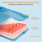 Weighted Heating Pad - Pads for Neck and Shoulders,2lb Large Electric Heated Neck Shoulder,for Back/Waist/Abdomen Pain Relief,6 Heat Settings 4 Auto-Off,Washable, 22.8×16.5"