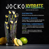 Jocko Fuel Hydrate Electrolytes Powder Packets No Sugar - Hydration Amplifier Packets for Recovery, Dehydration, & Exercise - with Vitamins B6, B12 & C (16 Packets) Lemon Lime