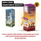 Ethiopian Black Seed Oil - 3.43% Thymoquinone Cold-Pressed Black Cumin Seed Oil from Pure Nigella Sativa - First Pressing Blackseed Oil Non-GMO Improved - 16 Oz Glass Bottle Sweet Sunnah