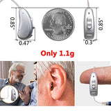 BLJ Hearing Aid for Seniors, Invisible Digital Hearing Amplifier to Assist Hearing, Lightweight with Noise Reduction and Feedback Cancelling (Red-Right Ear)