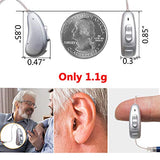 BLJ Hearing Aid for Adults and Seniors, Invisible Digital Hearing Aid to Assist Hearing, Lightweight with Noise Reduction and Feedback Cancelling (Blue-Left Ear)