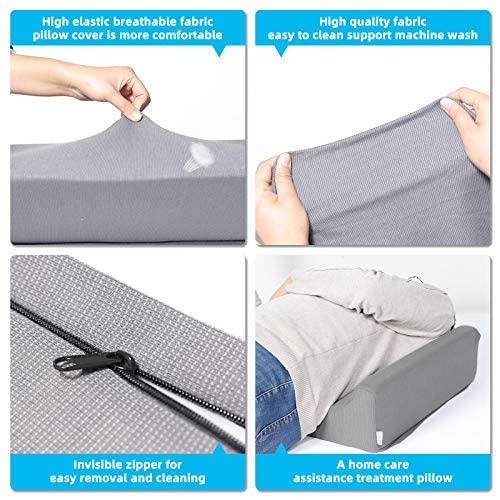 Fanwer Body Side Wedge Pillow for Sleeping 7.87 x 9.84 x 23.62 inch Bed Wedges Back Positioners Inclined Positioning Wedge for Adults for Recovery After Surgery Back Pain, Foot, Pregnancy Support