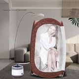 Portable Sauna Tent, Foldable One Person Full Body Spa for Detox Therapy Without Steamer- Brown