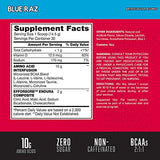 BSN Amino X Muscle Recovery & Endurance Powder with BCAAs, Intra Workout Support, 10 Grams of Amino Acids, Keto Friendly, Caffeine Free, Flavor: Blue Raz, 30 Servings (Packaging May Vary)