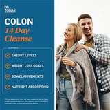 Dr. Tobias Colon 14 Day Cleanse, Advanced Gut Cleanse Detox for Women & Men with Cascara Sagrada, Psyllium Husk & Senna Leaf, Non-GMO Colon Cleanse, 4 Bottles of 28 Capsules (1-2 Daily)