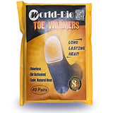 Toe Warmers with Adhesive, Disposable Heating Patch Long Lasting Safe Natural Odorless Air Activated Warmers Up to 8 Hours, Instant Hot Hand Foot Toe Warmers 40 Pairs