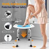 Nurhome Shower Stool for Inside Shower, Nonslip Bath Shower Seat for Tub and Bathroom, Bath Chair for Seniors, Elderly, Disabled, Handicap and Injured, 300lbs