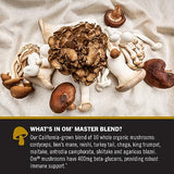 Om Mushroom Superfood Master Blend Mushrooms & Adaptogens, Capsules Supplement, 80 Count, 20 Servings, 10 Mushroom Complex, Adaptogens for Immune Health, Vitality, Stress Relief (Packaging May Vary)