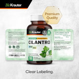 Cilantro Supplement - Organic Cilantro Capsules - Rich Source of Antioxidants - Natural Body Cleansing & Detox - Cilantro Powder 100 Vegan Pills