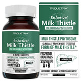 SoActive® Milk Thistle: Clinically Proven 10X More Effective Milk Thistle Phytosome, Optimized for Essential Bioactive Silybin A & B Plus Bilear® Artichoke Extract Detox & Bile Enhancer | 60 Servings