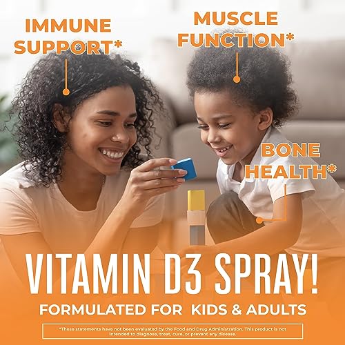 MaryRuth's Vitamin D3 Liquid Spray | USDA Organic Liquid Vitamin D Spray for Adults & Kids | Immune Support & Bone Health | Vegan | Gluten Free | Non-GMO | 30 Servings