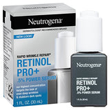 Neutrogena Rapid Wrinkle Repair Retinol Pro+.5% Power Facial Serum, Gentle Anti-Aging Face Serum with.5% Pure Retinol & Nourishing Emollients, Non-Comedogenic, Paraben-Free, 1 fl. oz