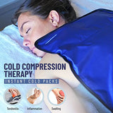 Glacial Comfort Gel Ice Pack for Back Pain - (21" x 13") Reusable Cold Pads for Hip, Knee, Shoulder Injuries, Muscle Strains, Migraine & Postpartum Recovery with Flex Technology - Compression Pad.