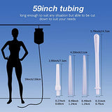 Enemas for Colon Cleanse 2L Enema Bag for Colon Detox Cleanse Enemas Long Silicone Hose Multi-Size Reusable Tips Controlled Water Flow Enema Kit